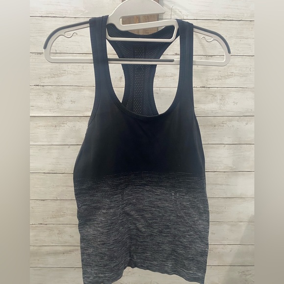 Lululemon Black and Gray Swiftly Tech Racerback Tank‎ Top - Picture 1 of 5